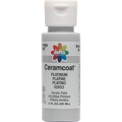 Delta Ceramcoat ® Acrylic Paint - Metallic Platinum, 2 oz. - 026530202W
