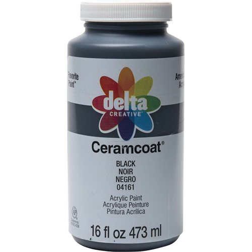 Delta Ceramcoat ® Acrylic Paint - Black, 16 oz. - 04161
