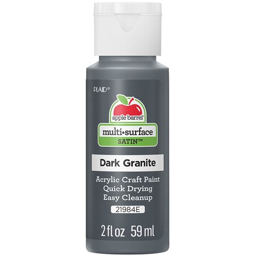 Apple Barrel ® Multi-Surface Satin Acrylic Paints - Dark Granite, 2 oz. - 21984E