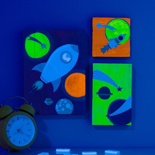 Delta Glow in the Dark Space Gallery Wall