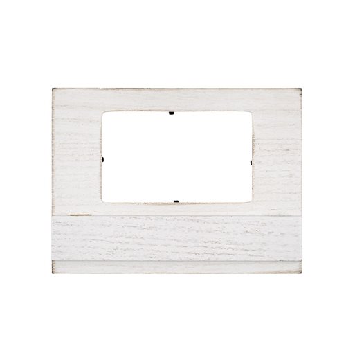 Plaid ® Wood Surfaces - Frames - Message Frame Whitewash, 6-1/4" x 8-1/3" - 63525