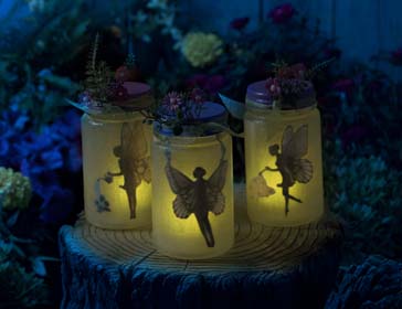 Easy Fairy Garden Idea - Lighted Fairy Jars