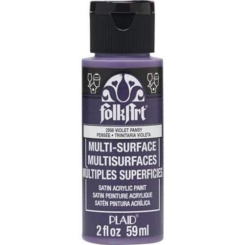 FolkArt ® Multi-Surface Satin Acrylic Paints - Violet Pansy, 2 oz. - 2956