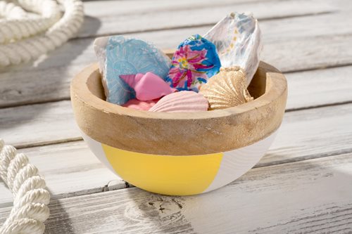 Summer Palette Wooden Bowl and shells
