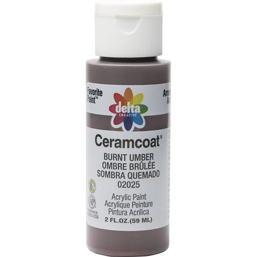 Delta Ceramcoat Acrylic Paint - Burnt Umber, 2 oz. - 020250202W
