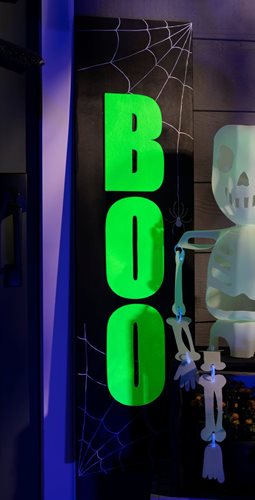 FolkArt Neon Blacklight Boo Sign
