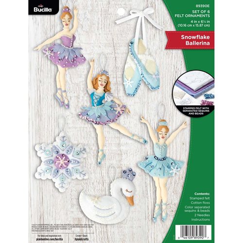 Bucilla ® Seasonal - Felt - Ornament Kits - Snowflake Ballerina - 89390E