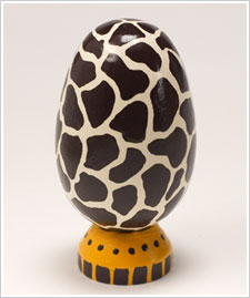 Giraffe Wood Egg