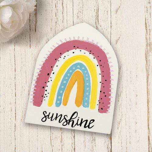 Sunshine and Rainbow Arched Plaque
