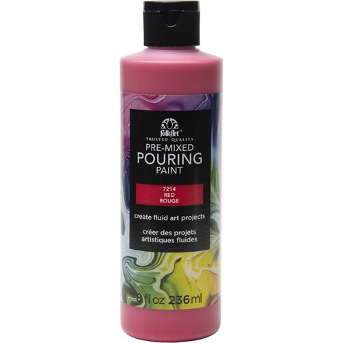 FolkArt ® Pre-mixed Pouring Paint - Red, 8 oz. - 7214