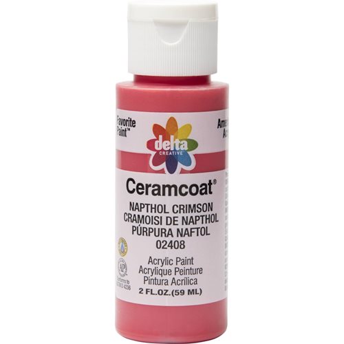 Delta Ceramcoat Acrylic Paint - Napthol Crimson, 2 oz. - 024080202W