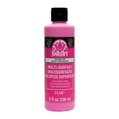 FolkArt ® Multi-Surface Satin Acrylic Paints - Bright Pink, 8 oz. - 4780