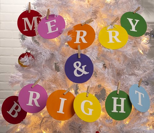 Merry & Bright Christmas Tree Banner