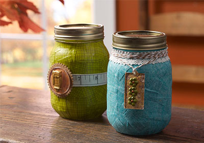 Fall Gift Mason Jars with Mod Podge