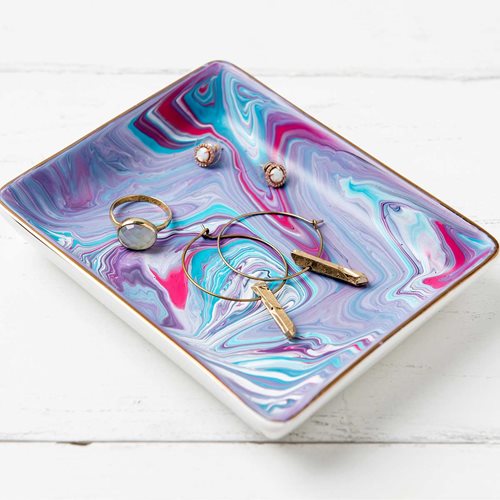 Marbled Jewelry Tray 