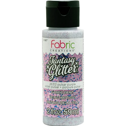 Fabric Creations™ Fantasy Glitter™ Fabric Paint - Pulsar Purple, 2 oz. - 26312