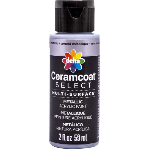 Delta Ceramcoat ® Select Multi-Surface Acrylic Paint - Metallic - Silver, 2 oz. - 04112
