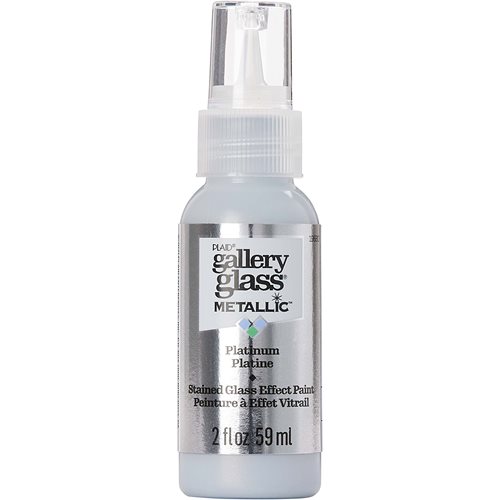 Gallery Glass ® Metallic™ Stained Glass Effect Paint - Platinum, 2 oz. - 19680