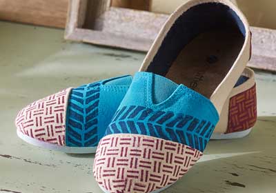 Funky Stamped Fabric Canvas Shoes