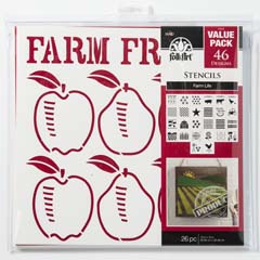 FolkArt ® Stencil Value Packs - Farm Life, 12" x 12" - 31560E