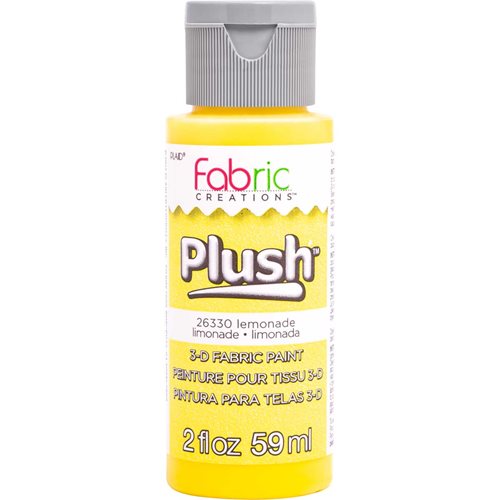 Fabric Creations™ Plush™ 3-D Fabric Paints - Lemonade, 2 oz. - 26330