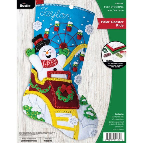 Bucilla ® Seasonal - Felt - Stocking Kits - Polar-Coaster Ride - 89484E
