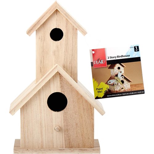 Plaid ® Wood Surfaces - Birdhouse, 2 Story - 12741
