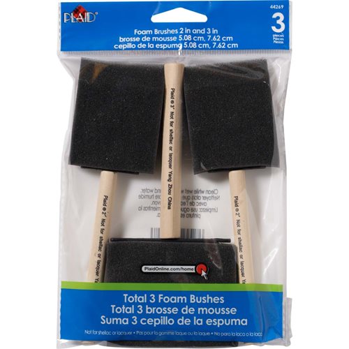Plaid ® Brush Sets - Foam Brush Set of 3 - 44269
