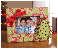 Sparkling Frame with Christmas Tree 