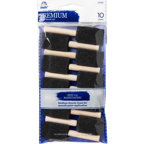 Folkart ® Brush Sets - Short Handle Foam Set, 10 pc. - 44351E