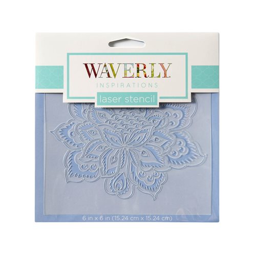 Waverly ® Inspirations Laser Stencils - Accent - Floral Ornate, 6" x 6" - 60531E