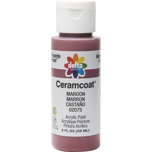 Delta Ceramcoat Acrylic Paint - Maroon, 2 oz. - 020750202W