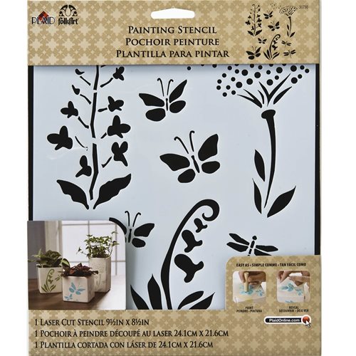 FolkArt ® Painting Stencils - Wildflowers & Butterflies - 30730