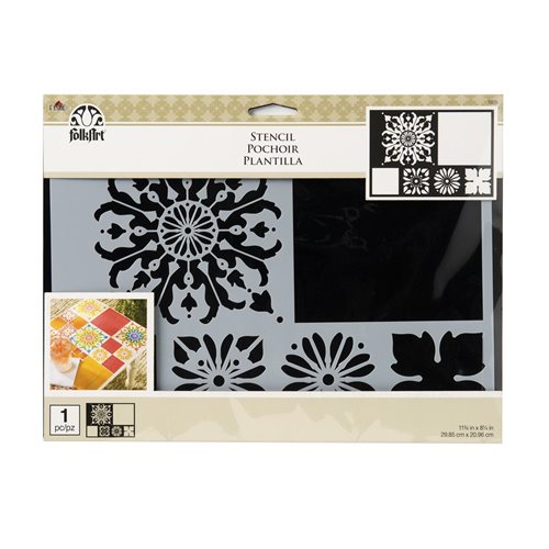 FolkArt ® Painting Stencils - Mod Flower Tile - 13236
