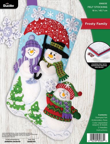Bucilla ® Seasonal - Felt - Stocking Kits - Frosty Family - 89683E