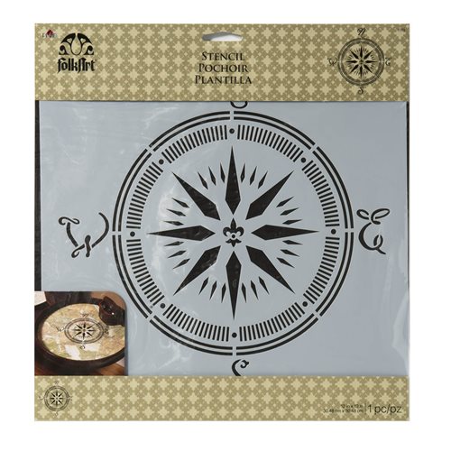 FolkArt ® Painting Stencils - Large - Compass - 31598