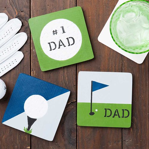 DIY Golf Coasters for Father's Day
