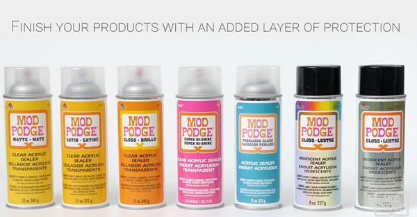 Mod Podge Spray Acrylic Sealer Glossy 2-pack, Clear Coating Matte