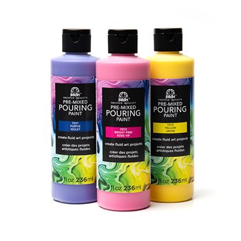 Folkart Pouring Medium 16oz Turn Acrylic Paint into Pourable Paint Marbling