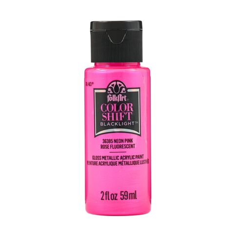 FolkArt ® Color Shift Blacklight™ Acrylic Paint - Neon Pink, 2 oz. - 36385