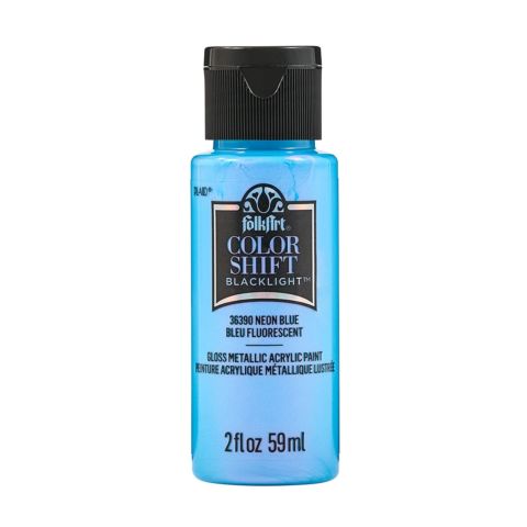 FolkArt ® Color Shift Blacklight™ Acrylic Paint - Neon Blue, 2 oz. - 36390