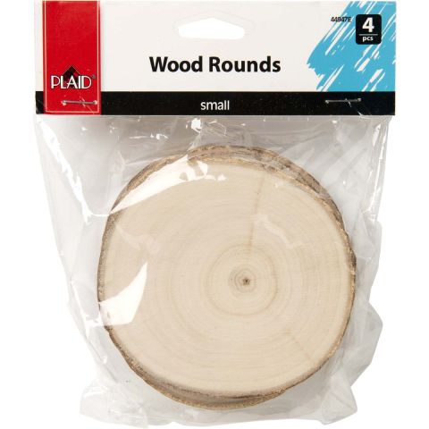 Plaid ® Wood Surfaces - Small Wood Round with Bark, 4 pc. - 44947E