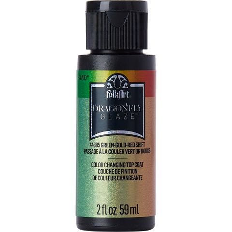 FolkArt ® Dragonfly Glaze™ - Green-Gold-Red, 2 oz. - 44385