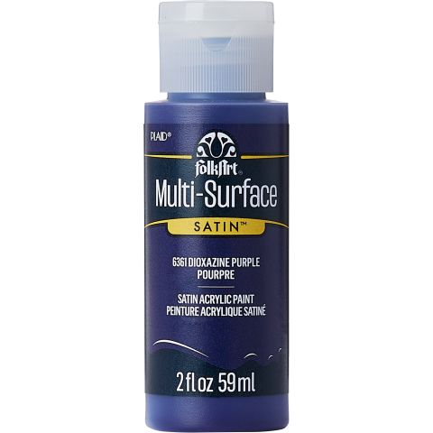 FolkArt ® Multi-Surface Satin Acrylic Paints - Dioxazine Purple, 2 oz. - 6361