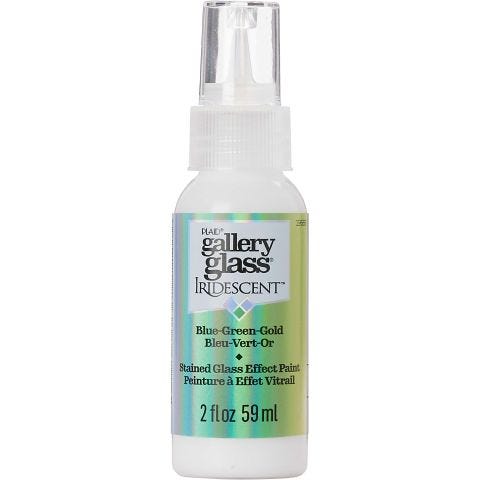 Gallery Glass ® Iridescent™ Stained Glass Effect Paint - Blue-Green-Gold, 2 oz. - 19669