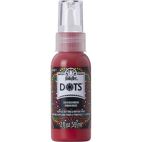 FolkArt® Dots™ Acrylic Paint - Red Ribbon, 2 oz. - 12040