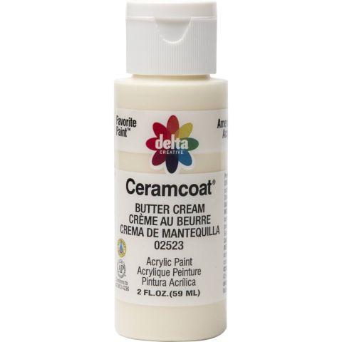 Delta Ceramcoat Acrylic Paint - Butter Cream, 2 oz. - 025230202W