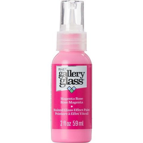 Gallery Glass ® Stained Glass Effect Paint - Magenta Rose, 2 oz. - 19694