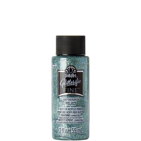 FolkArt ® Glitterific Fine™ Acrylic Paint - Evergreen, 2 oz. - 11867