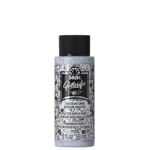 FolkArt ® Glitterific POP™ Acrylic Paint - Silver Lining, 2 oz. - 12003